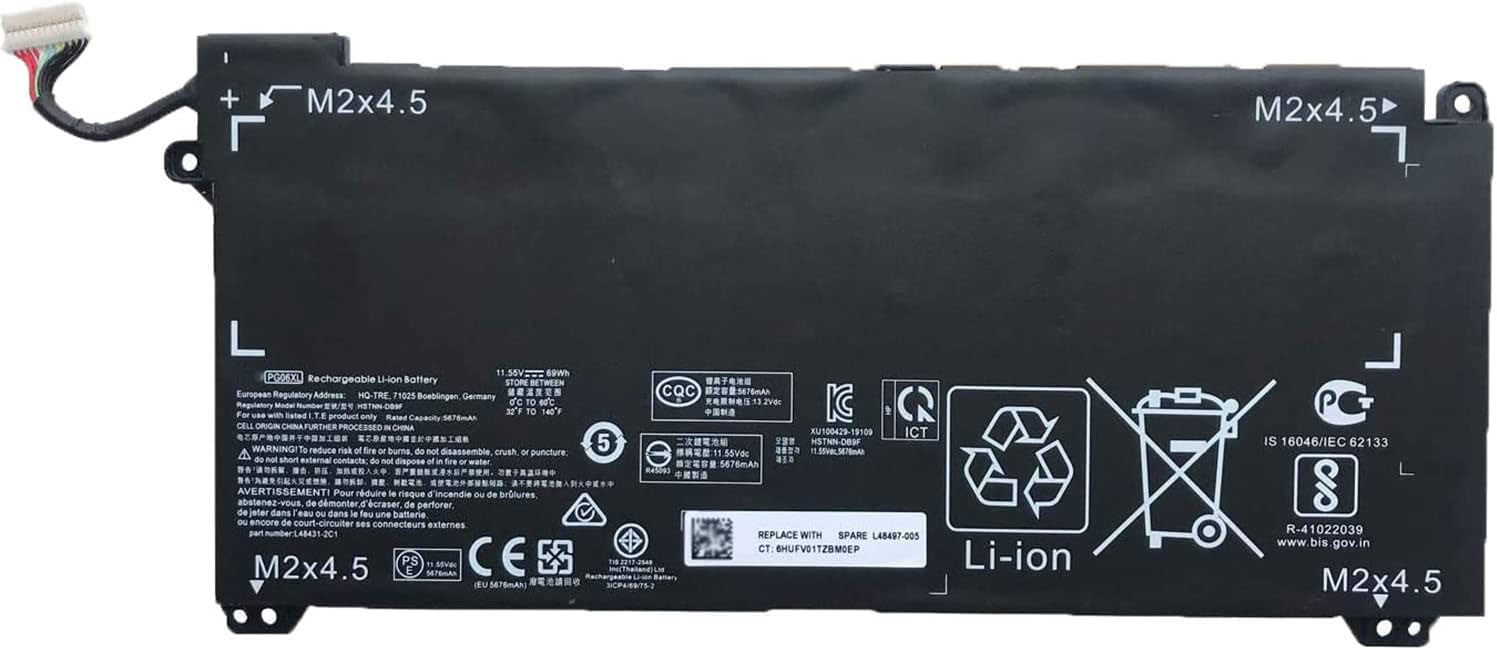 باتری لپ تاپ اچ پی OMEN 15-DH_PG06XL Gimo Plus مشکی-داخلی-69 وات ساعت